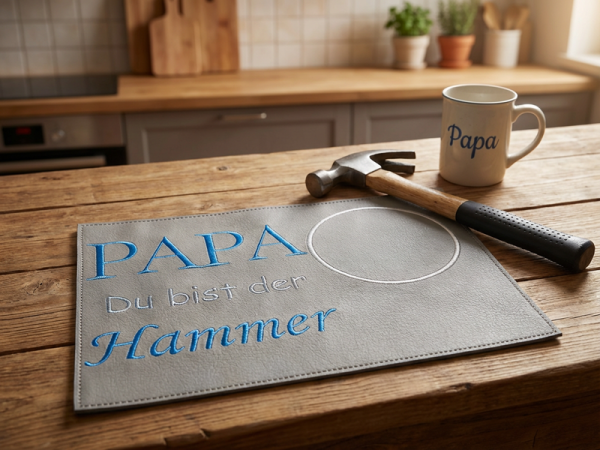 Papa Du bist der Hammer Spruch Vatertag -  Stickdatei